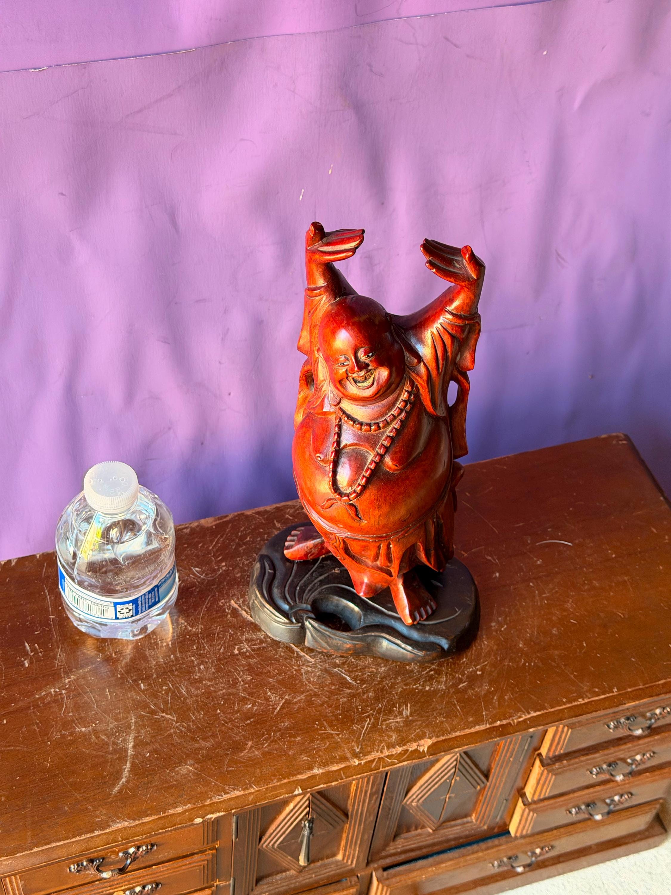 Red Laughing Buddha - Etsy