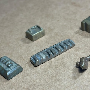 Antique African Akan Ashanti Gold Weights, 5 Small Pieces