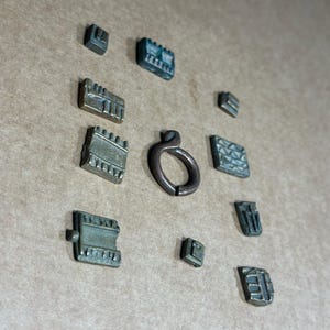 Antique African Akan Ashanti Gold Weights, 11 Small Pieces
