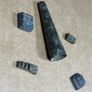 Antique African Akan Ashanti Gold Weights, 5 Small Pieces