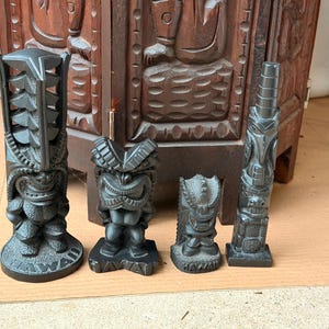 黒TIKI ティキ 置物 8体セット coco joesハワイ ビンテージ Coco Joes Hawaii - Etsy