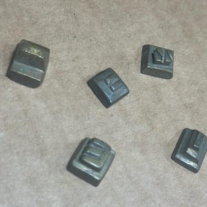 Antique African Akan Ashanti Gold Weights, 5 Small Pieces