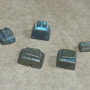 Antique African Akan Ashanti Gold Weights, 5 Small Pieces