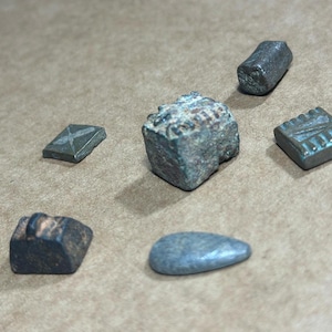 Antique African Akan Ashanti Gold Weights, 5 Small Pieces