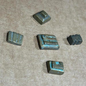 Antique African Akan Ashanti Gold Weights, 5 Small Pieces