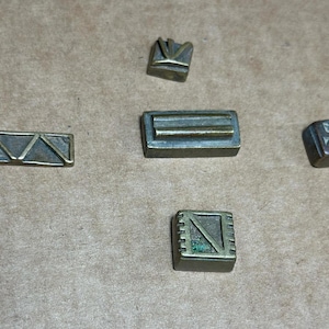 Antique African Akan Ashanti Gold Weights, 5 Small Pieces