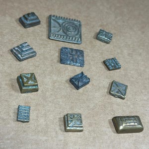 Antique African Akan Ashanti Gold Weights, 12 Small Pieces