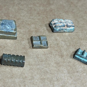 Antique African Akan Ashanti Gold Weights, 5 Small Pieces