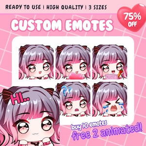 Custom Twitch Emotes | Animated Emotes | Vtuber Emotes | Twitch Emote For Streamer | Sticker Emote | Twitch Emotes | YCH | Animal Emotes