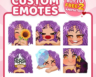カスタムちびTwitchエモート、アニメーションVTuberエモートコミッション