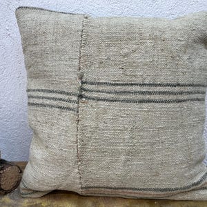 Vintage Kilim Pillow Cover 16x16: Turkish Wool Bohemian Decor