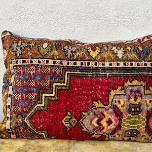 Turkish Rug Pillow, Handmade Pillow, Kilim Pillow Cover, Cushion cover, Sofa Pillow, 16x24 Pillow, Couch Pillow, Large Couch Cushion