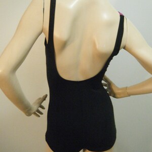 Vtg 70s 80s One piece colorblock Swim suit with skirted bottom small Medium image 7