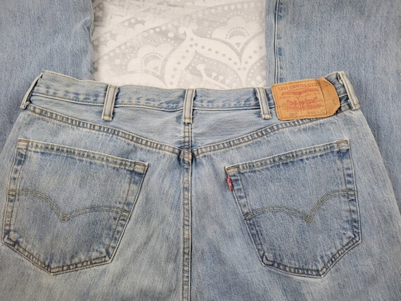 Vtg 90s Y2K LEVIS 501 jeans 40 x 32 semi distress… - image 2