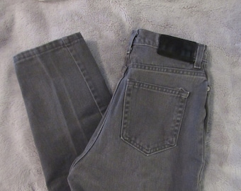 Vtg 1990s GRAY denim High Rise jeans 28 W 31 L Tall Faded Glory