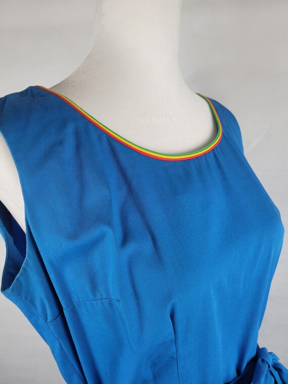 Vtg 1950s 60s Beach Wrap dress with fun novelty p… - image 6