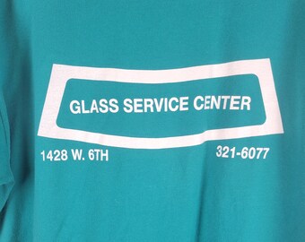 Vtg 1990s Glass Service Center Jerzees tee XL large