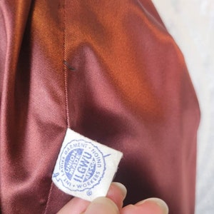 Vtg 1960s Brown wool coat with Mink Collar Medium Large image 9