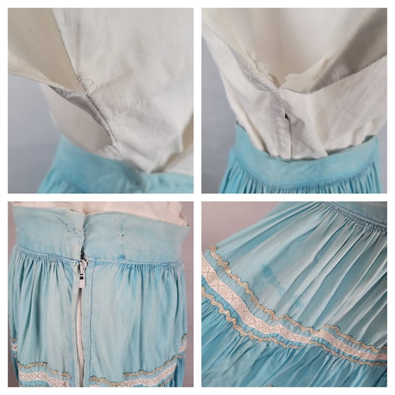 Vtg 1950s Patio set Skirt and Blouse small medium… - image 8