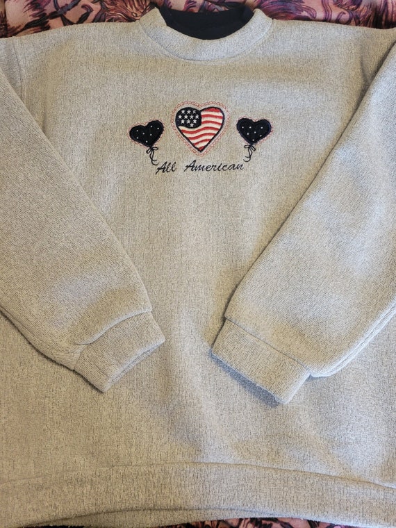 Vtg 1990s All American patriotic sweatshirt large 