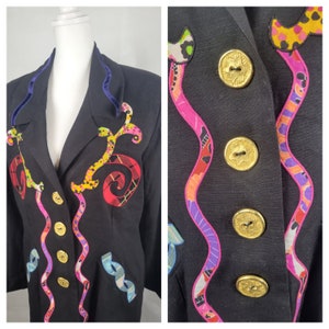 Vtg 1990s Todd Oldham embellished Blazer sz large