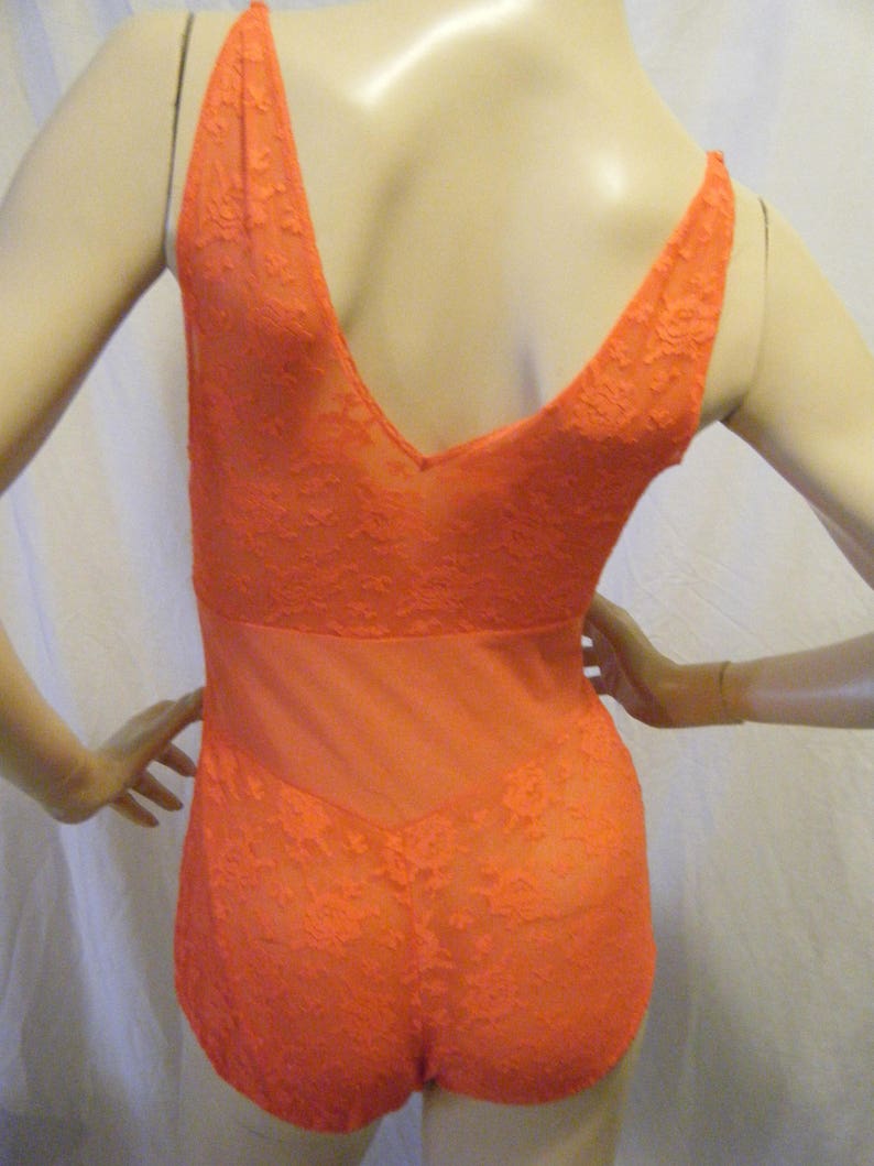 Vtg 1960s Chiffon and Lace see through Body suit with Peekaboo bodice Small image 5