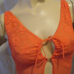 Vtg 1960s Chiffon and Lace see through Body suit with Peekaboo bodice Small image 7