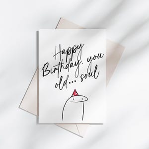 Tarjeta de cumpleaños humorística imprimible, tarjeta de felicitación de cumpleaños con meme, tarjeta de celebración sencilla, regalo de broma de feliz cumpleaños