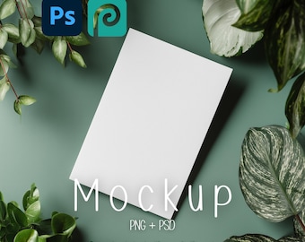 Greeting Card PSD and PNG Mockup