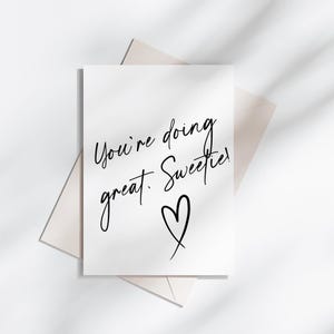 Tarjeta minimalista de escritura a mano imprimible, tarjeta de felicitación de graduación, tarjeta sencilla para hija, tarjeta de cumpleaños en blanco y negro, descarga instantánea.
