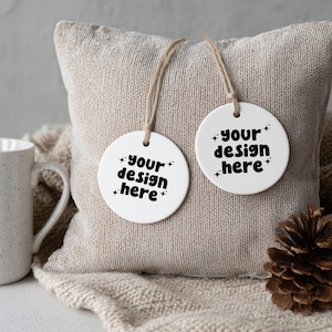 Ceramic Ornament Mockup PNG: Christmas & Housewarming Decoration (Digital Download)