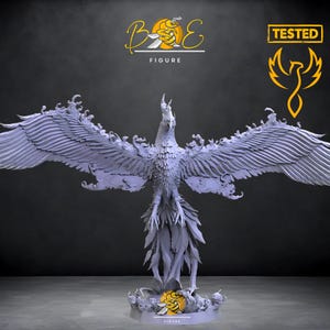 Phoenix-standbeeld STL-bestand van hoge kwaliteit, 3D digitaal printen STL-bestand voor 3D-printers, figuren, Diorama 3D