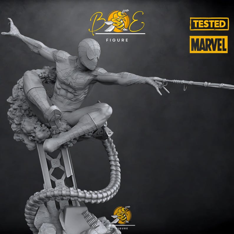 Spiderman Statue STL File - Etsy