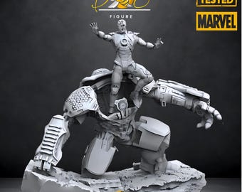 Hulkbuster & IronMan STL File – 3D Printing Diorama