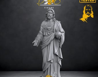 Jesus Christ Figure STL File, 3D Printer Diorama (Digital Download)