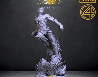 Human Torch STL File – Johnny Storm, 3D Printable Diorama