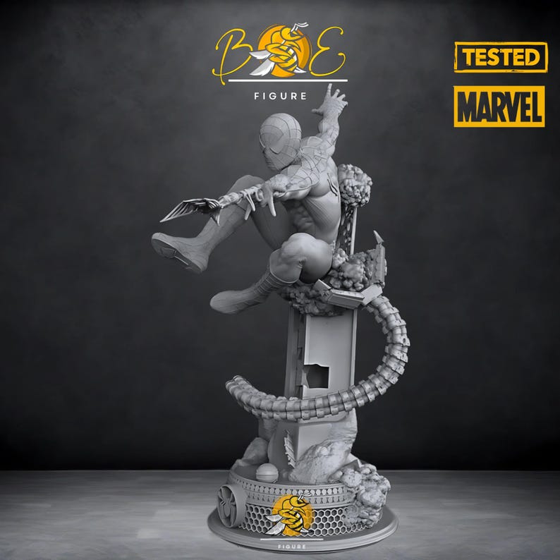 Spiderman Statue STL File - Etsy