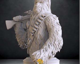 Chewbacca bust Star Wars 3D Print STL File for 3D Printing