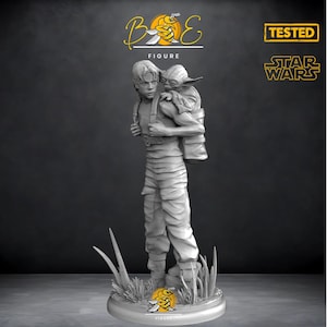 Luke och Yoda Star Wars STL-fil – 3D-utskriftsfigur (digital nedladdning)