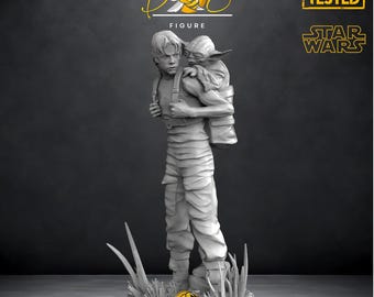Luke and Yoda Star Wars STL File – 3D Printing Figure (Digital Download)