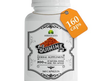 Quinine Capsules 500mg | Herbal Supplement | 160 Capsules