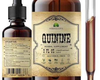 Quinine Extract 2 oz | Herbal Liquid Supplement | Alcohol-Free Tincture