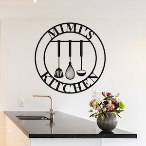 Personalized Metal Kitchen Sign,Custom Kitchen Wall Art,Metal Kitchen Wall Decor,Metal Sign for Kitchen,Kitchen Gifts,Housewarming Gift