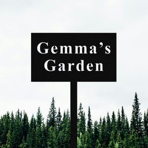 Personalized Metal Garden Sign,Custom Garden Stake,Metal Sign with Stake,Metal Yard Art,Garden Name Sign,Outdoor Garden Decor,Lawn Signs