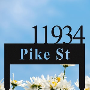 Personalized Metal Address Stakes,Custom Address Sign for Yard,House Number Sign,Yard Address Sign,Address Plaque,Metal Address Numbers