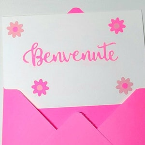 Carte de naissance de jumeaux avec enveloppe