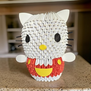 Hello Kitty origami 3D