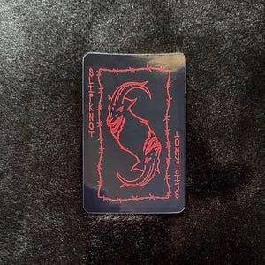 Schwarzer Slipknot inspirierter Aufkleber für Heavy Metal Musikfans