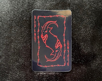 Black Slipknot Inspired Sticker for Heavy Metal Music Fans