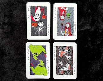 Nbb Cartoon Spielkarte Aufkleber, Halloween, Creepmas, Horrorfilm Aufkleber
